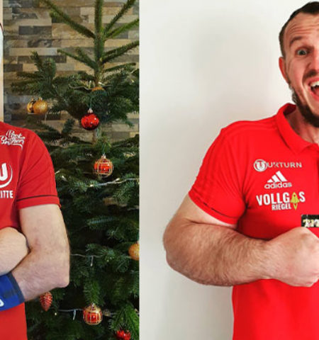 Picture Matthias Schlitte, a Real-life Version of the Famous Cartoon Character, Popeye