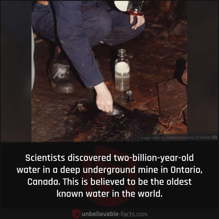 Oldest Known Water