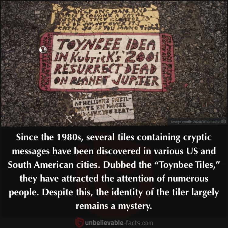 What are the Mysterious “Toynbee Tiles”?
