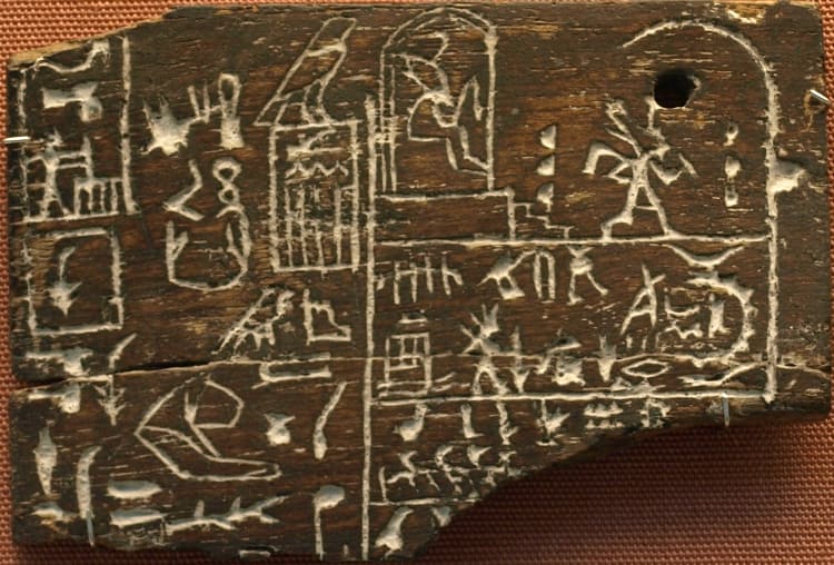 Wooden label from a tomb in Abydos