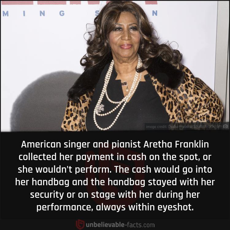 Aretha Franklin Got Paid Before Concerts