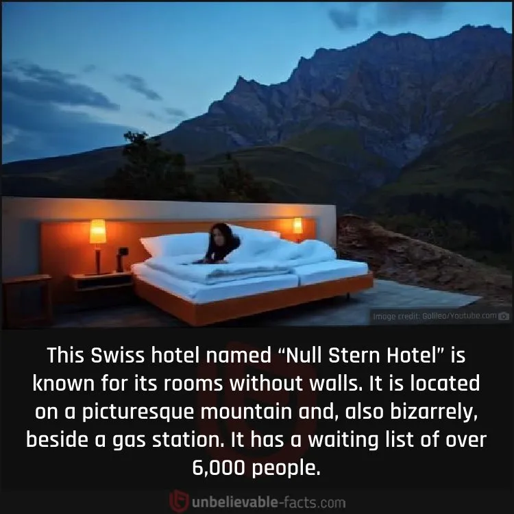 Bizarre No-Walls Hotel in Switzerland Bizarre No-Walls Hotel in Switzerland