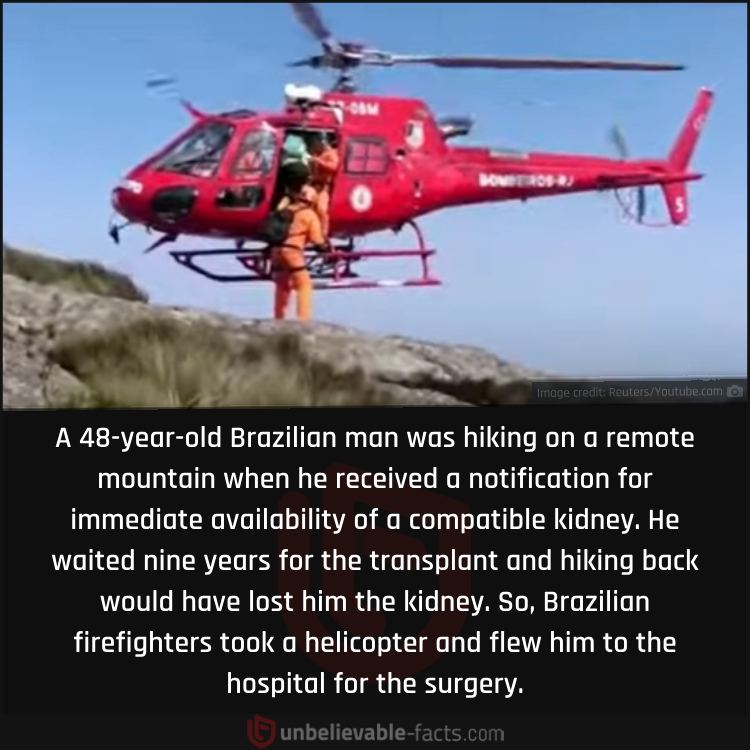 Brazilian Man Flown to Hospital for Transplant