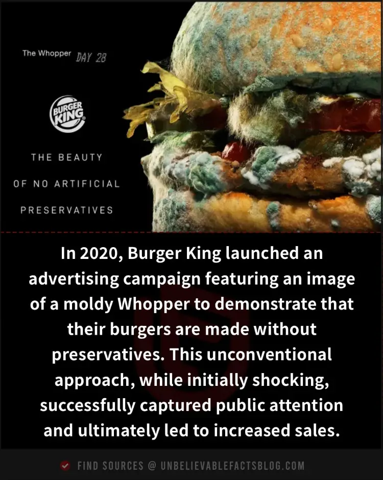 Burger King’s moldy Whopper ad