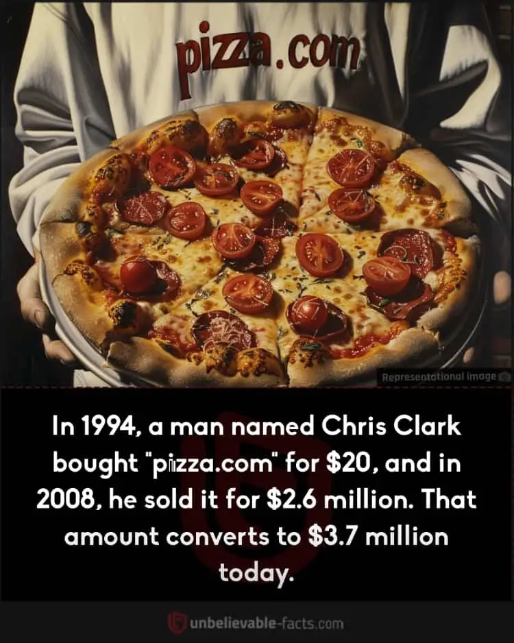 Chris Clark's $20 "pizza.com" domain