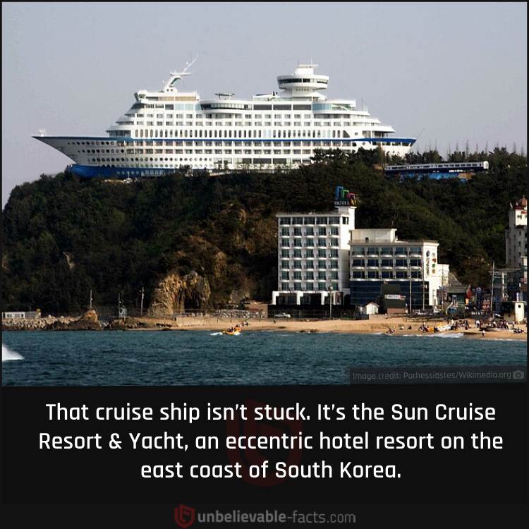 Cruise Ship Resort Atop a Cliff