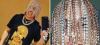 Picture Mexican Rapper Implants Gold Chains into his Scalp, Becomes the First to Do So
