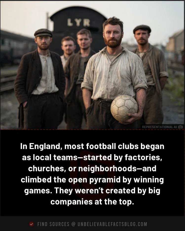 English football’s giants mostly started as local church and factory teams.