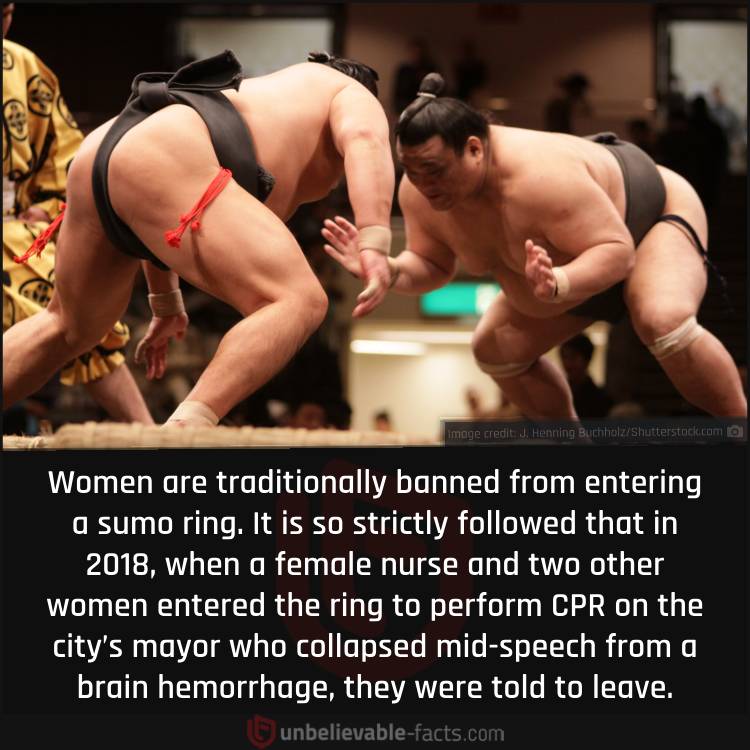 Extreme Bans on Women From Entering Sumo Rings