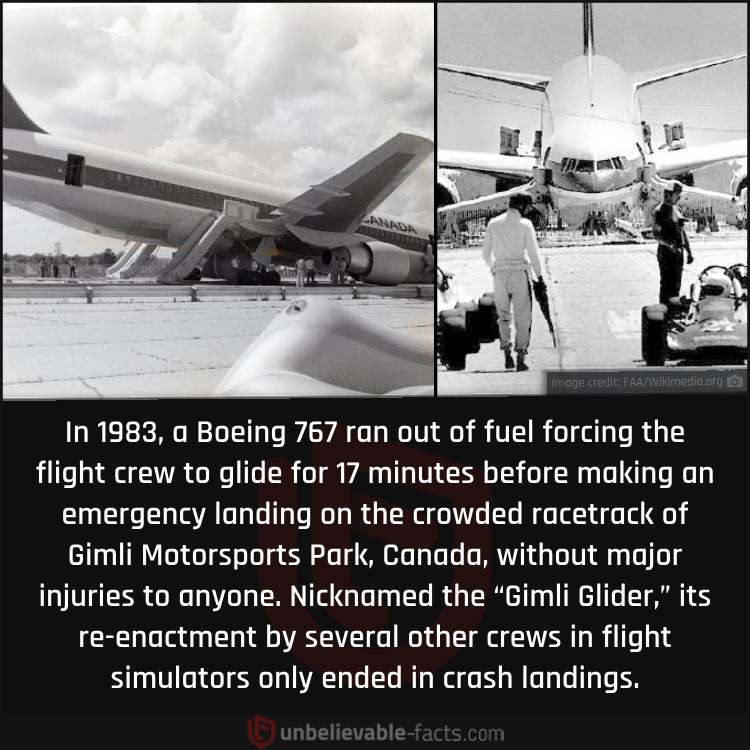 The Plane that Glided Over a Racetrack 
