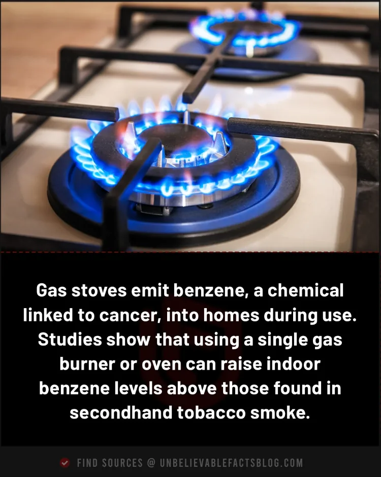 Gas stoves emit benzene