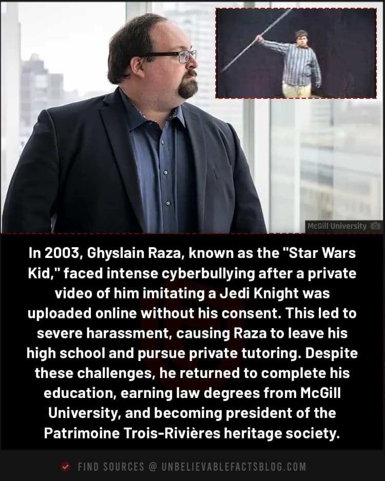 Ghyslain Raza, known as the "Star Wars Kid,"