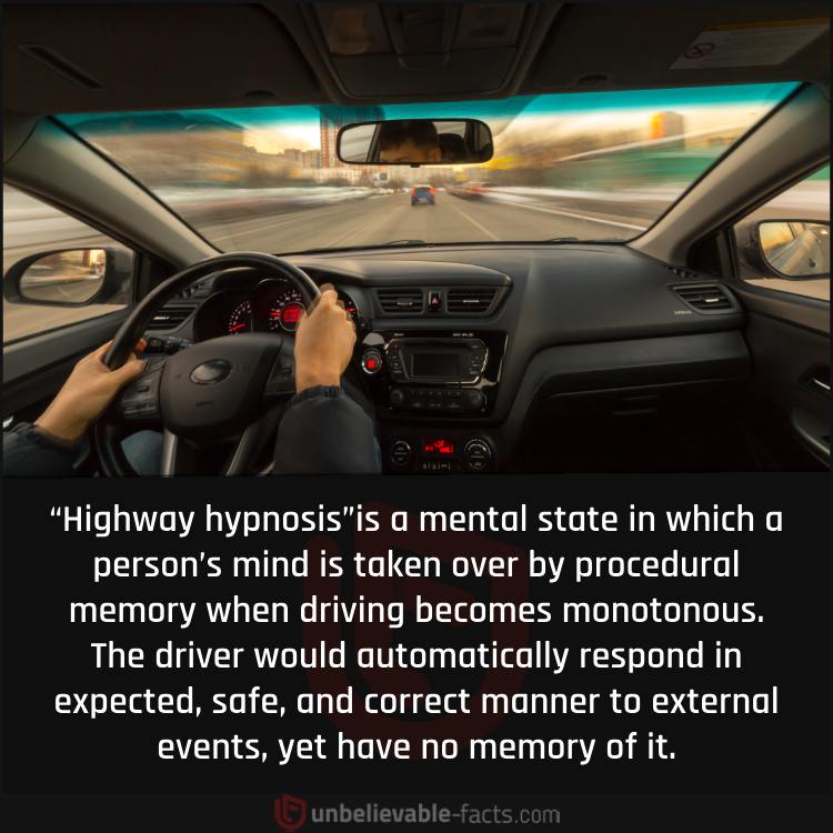 Trance-like State on Highways