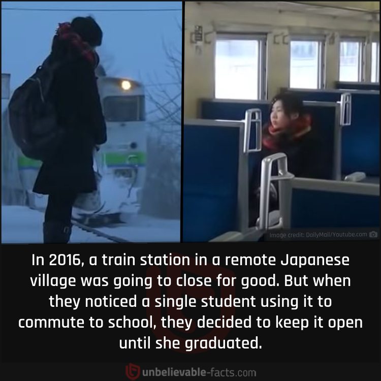 Japanese Remote Village Train Station Stays Open for One Student to Commute