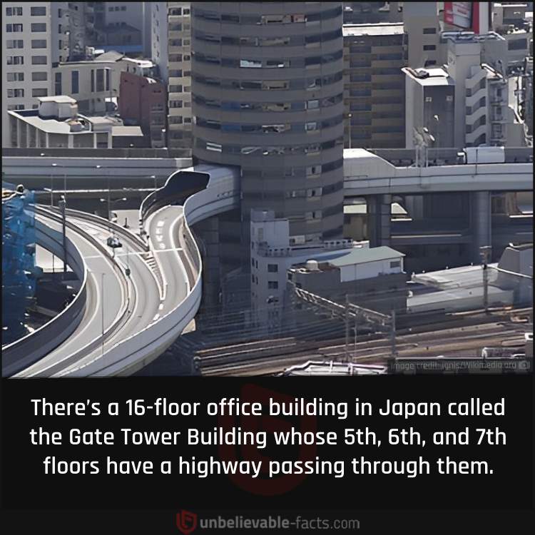 Japan’s Building with a Highway Passing Through It