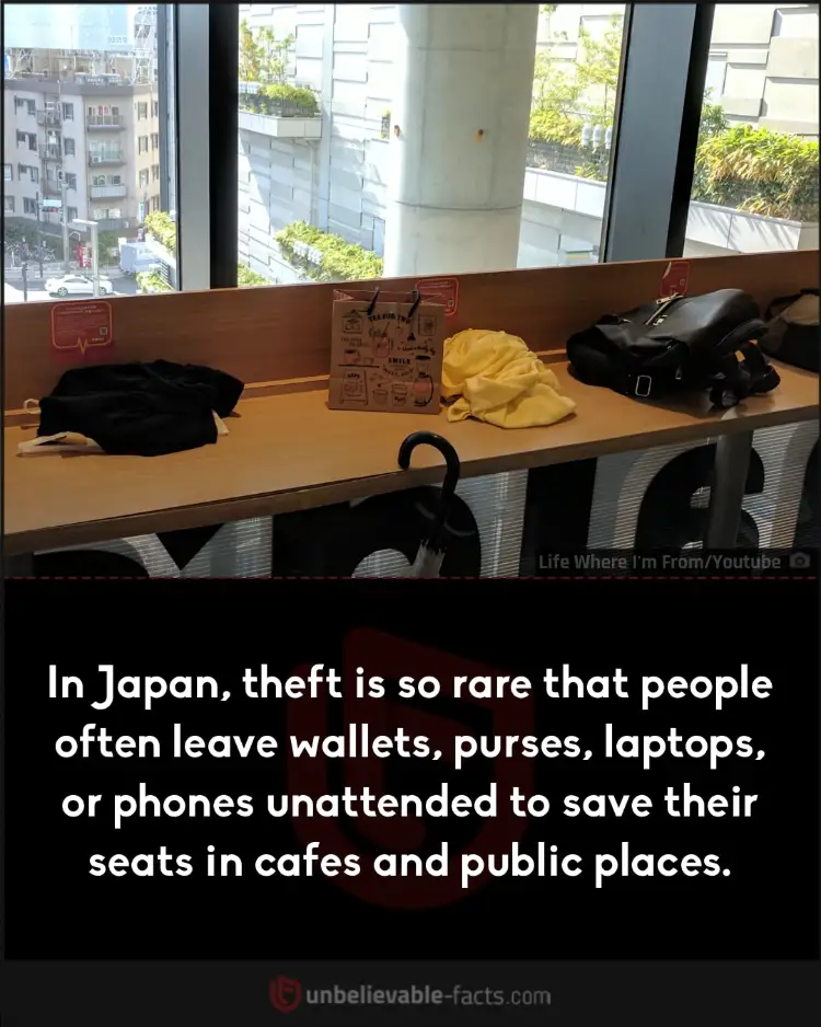 Japan's low theft rate