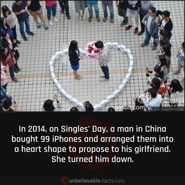 Man Proposed Using 99 iPhones