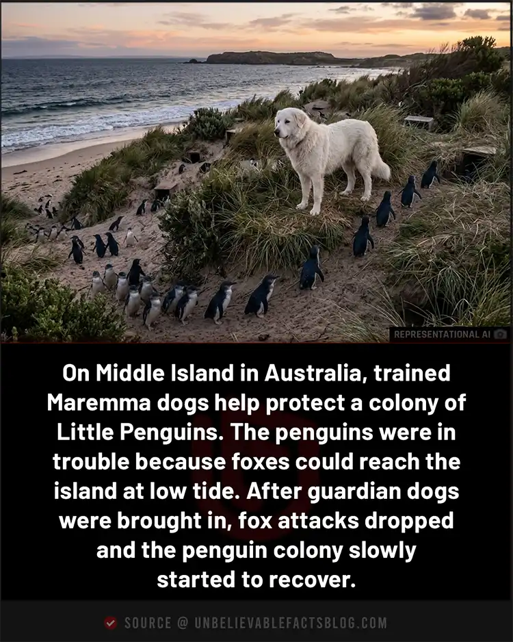 Maremma dogs help protect Little Penguins