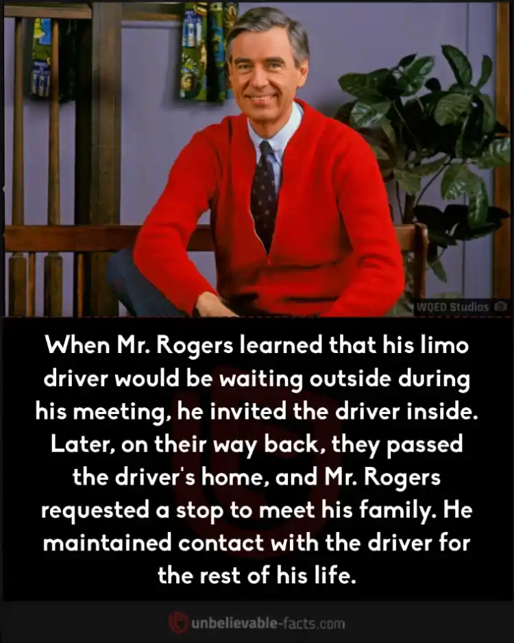 Mr. Rogers befriended his limo driver