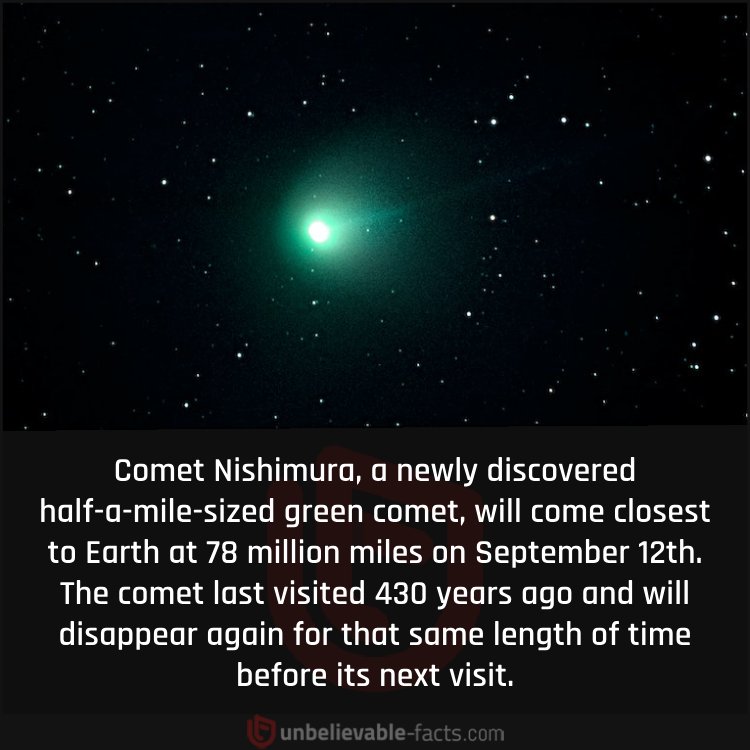 Newly Discovered Green Comet 