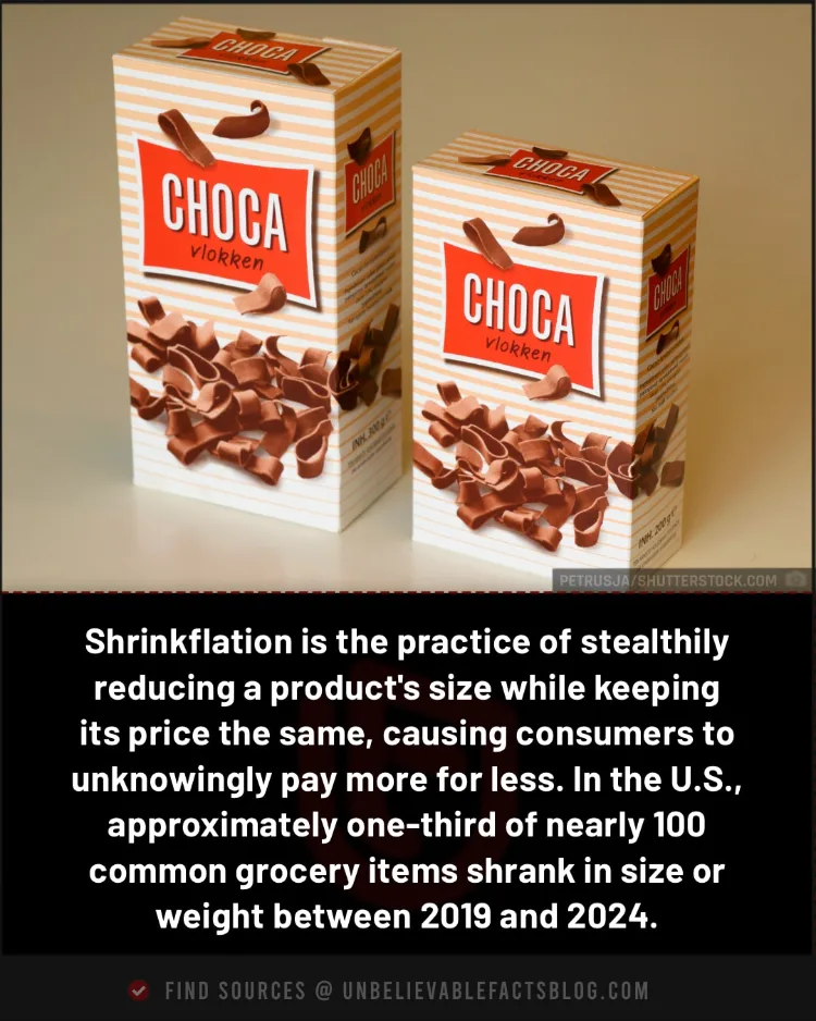 One-third of U.S. groceries shrank