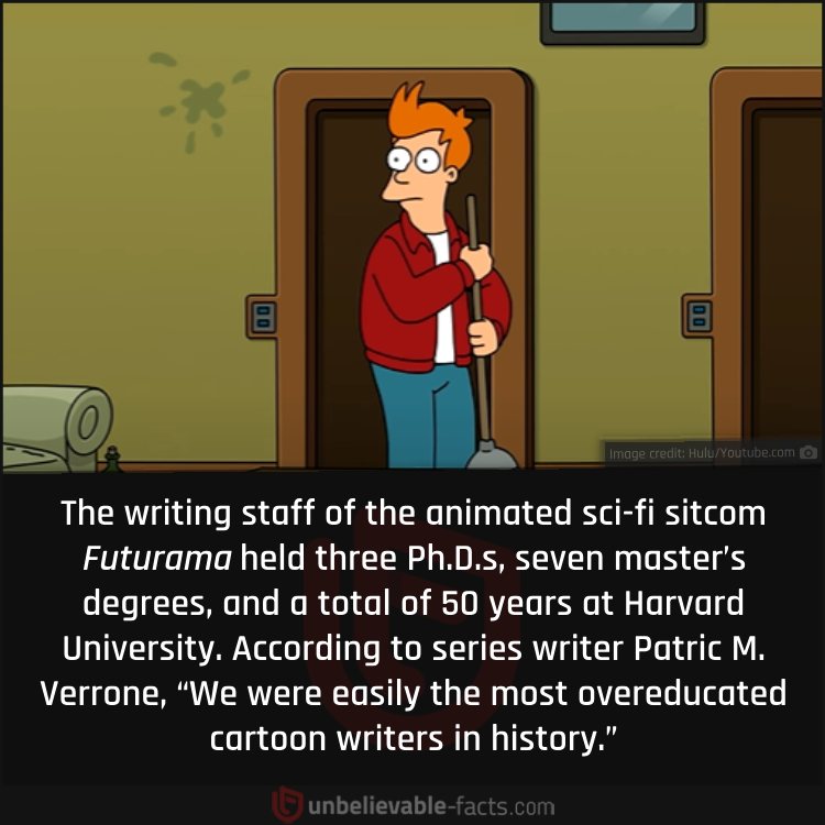 Overqualified Writers of Futurama