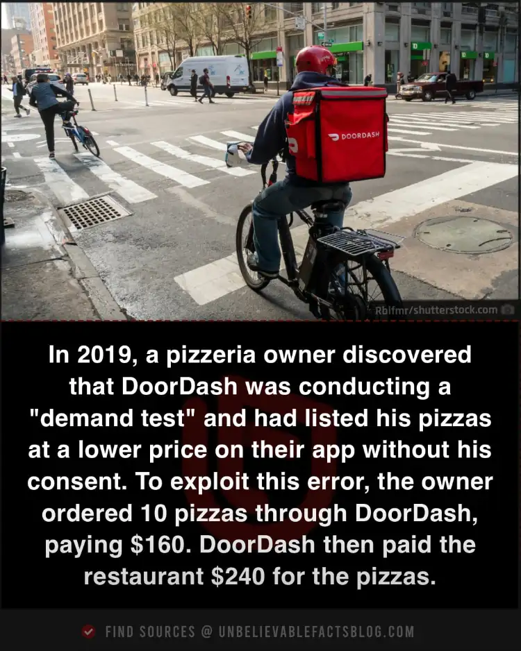 Pizzeria owner profits from DoorDash pricing error