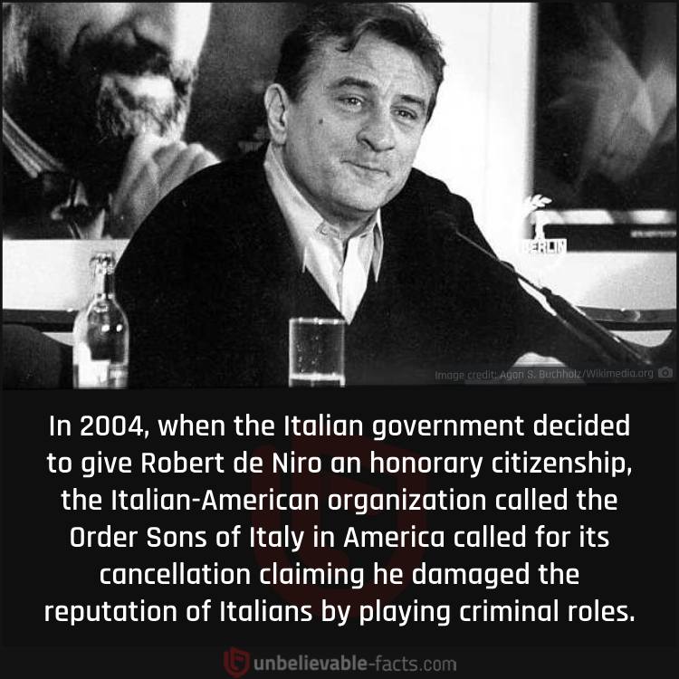 Robert de Niro’s Italian Citizenship