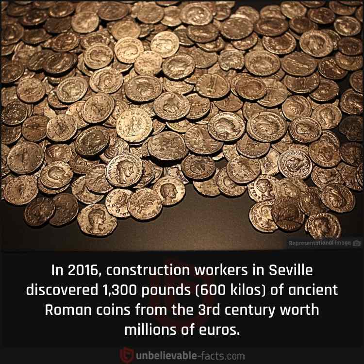 Ancient Roman Coins Discovered by Construction Workers