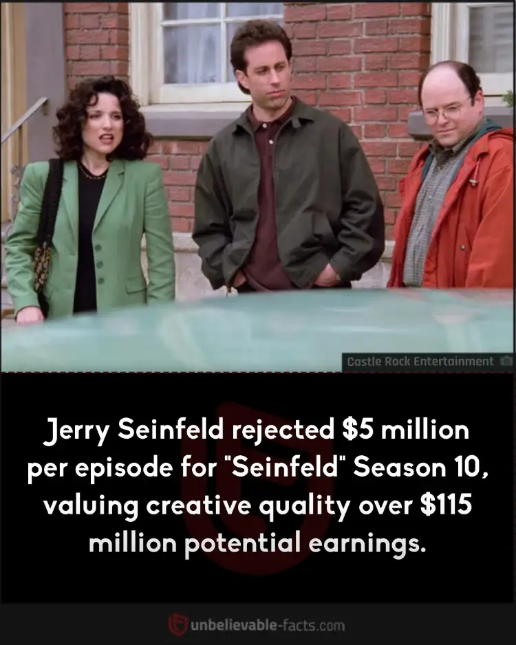 Seinfeld refused $5 million per episode