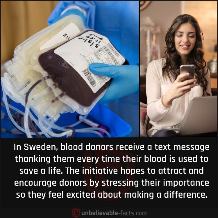 Sweden’s Positive Initiative to Encourage Blood Donors