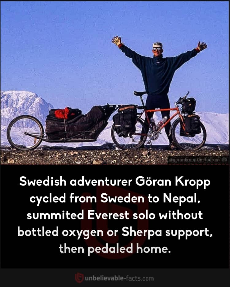 Swedish man cycles to Nepal