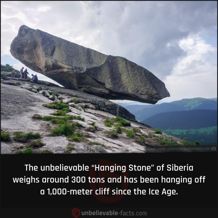 The Gravity-Defying Siberian “Hanging Stone”