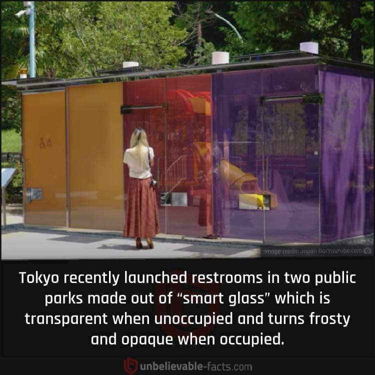 Tokyo’s Smart-glass Toilets