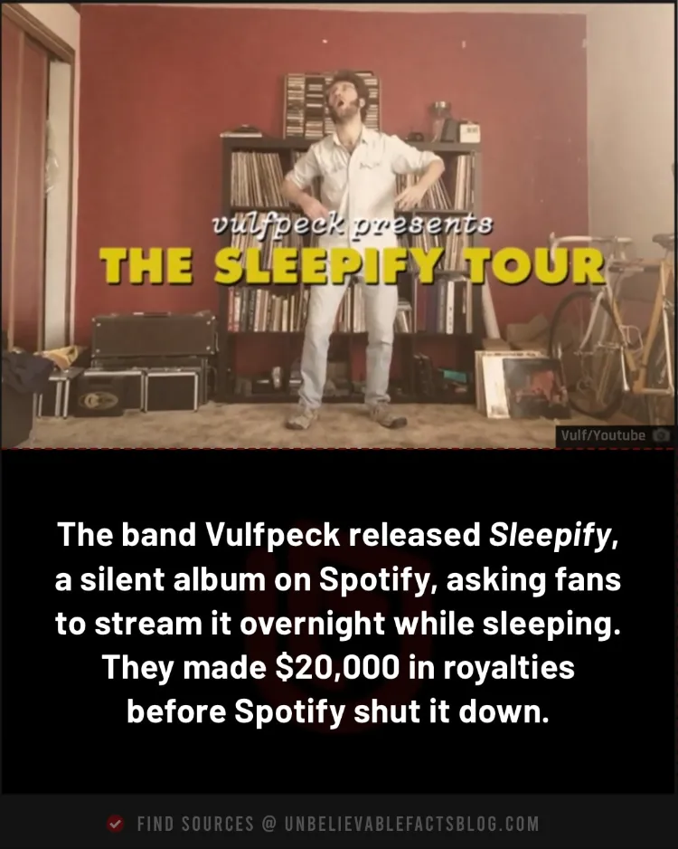 Vulfpeck's silent album earned $20,000 before Spotify's removal.