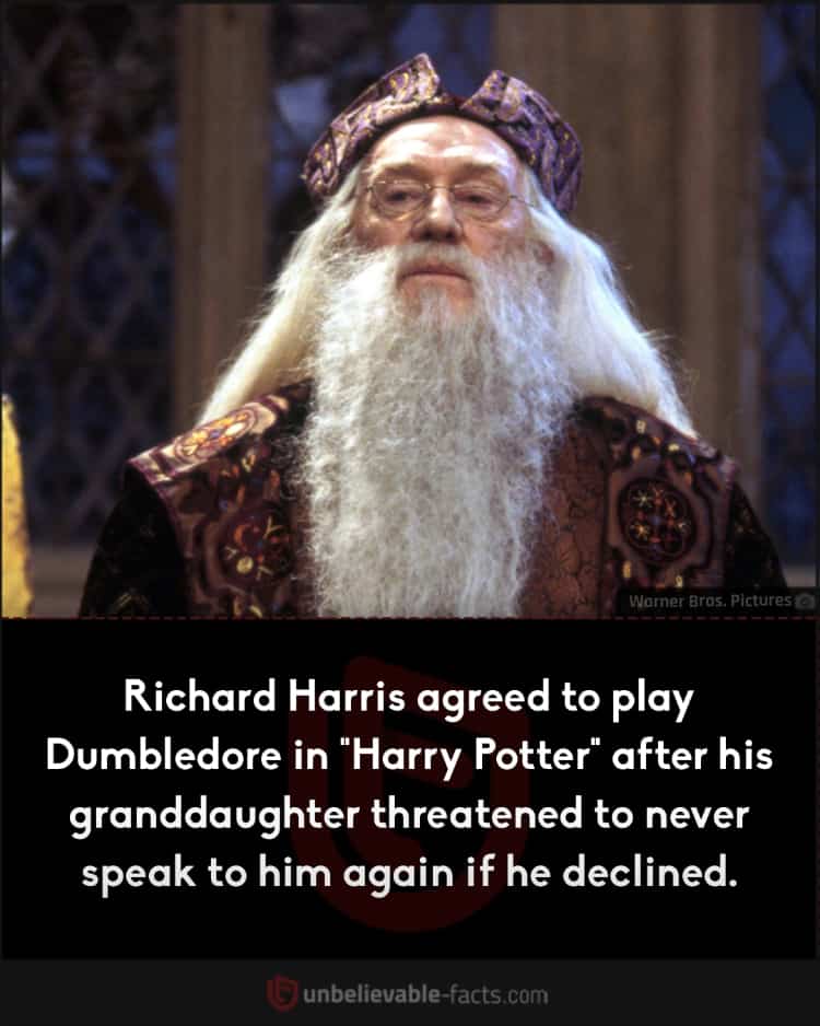 Richard Harris agreed to play Dumbledore