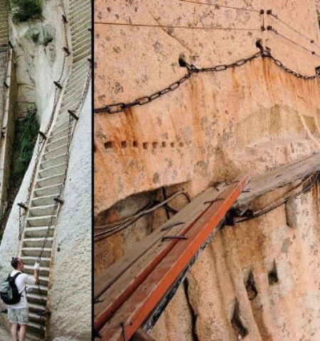 Picture Mount Huashan, China: World’s Scariest and Most Dangerous Hiking Trail!