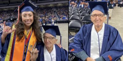Picture 88-Year-Old Grandfather and 23-Year-Old Granddaughter Graduate Same University, Same Day