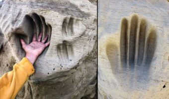 Picture Who Carved the Giant Handprints in the White Mountain Petroglyphs, Wyoming?