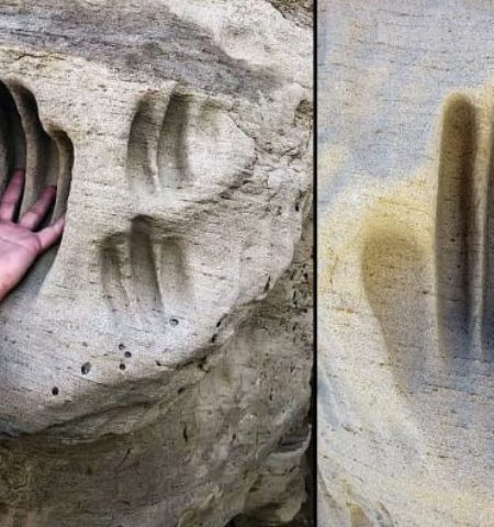 Picture Who Carved the Giant Handprints in the White Mountain Petroglyphs, Wyoming?