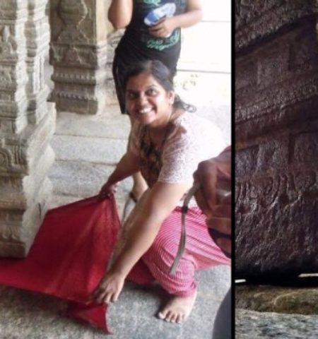 Picture The Hanging Pillar of Lepakshi Temple that Challenges Gravity