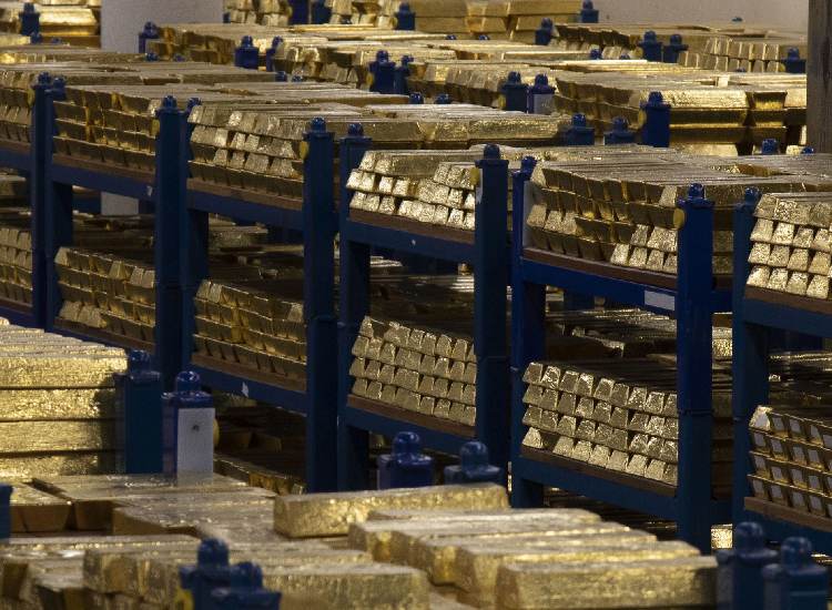 Inside view of Bank of England Gold Vault