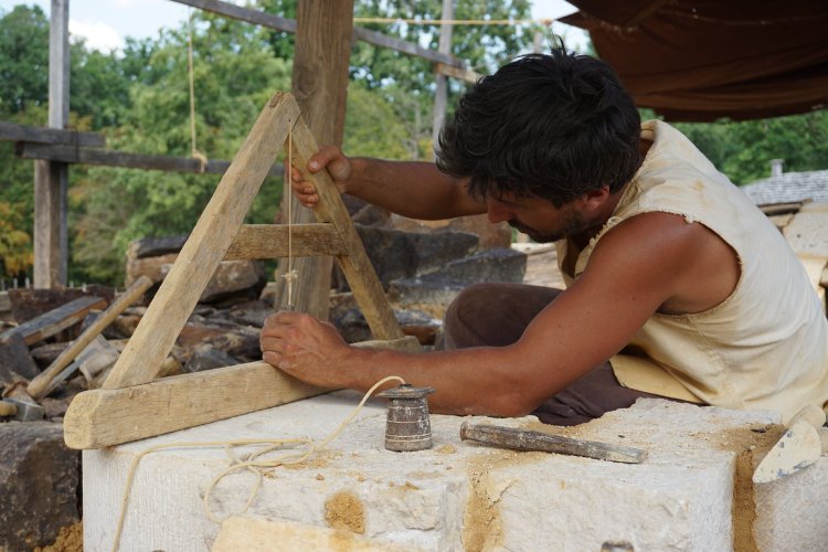 The Guédelon Castle is being built entirely by hand using traditional methods
