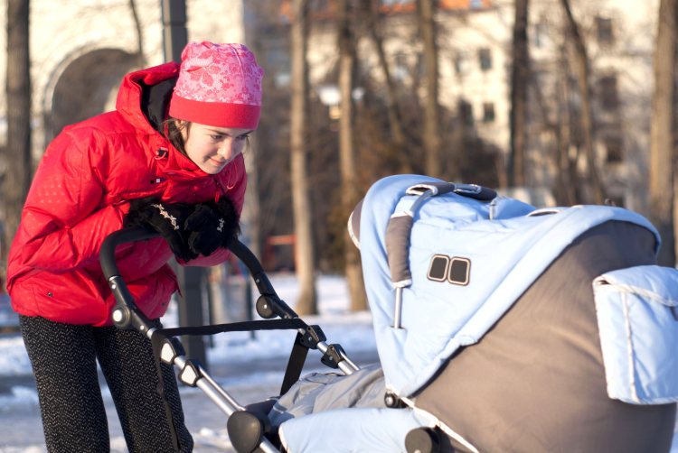 Babies need to be monitored when sleeping outside in the cold