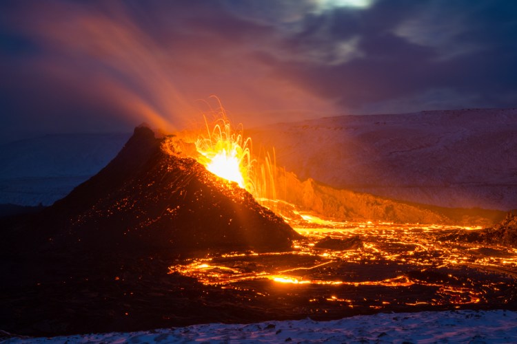  Lava routinely is seen spewing forth from Iceland’s volcanoes