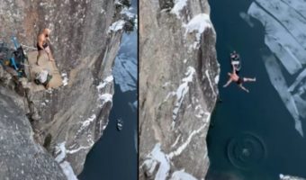 Picture A Norwegian Man Sets a New World Record with a Daring 40.5-Meter Døds Dive into Ice-Cold Waters