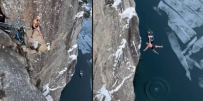 Picture A Norwegian Man Sets a New World Record with a Daring 40.5-Meter Døds Dive into Ice-Cold Waters