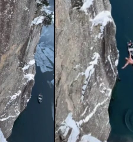 Picture A Norwegian Man Sets a New World Record with a Daring 40.5-Meter Døds Dive into Ice-Cold Waters