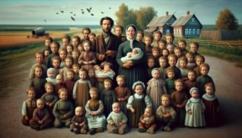 Picture Feodor Vassilyev’s Wife and Her 69 Children