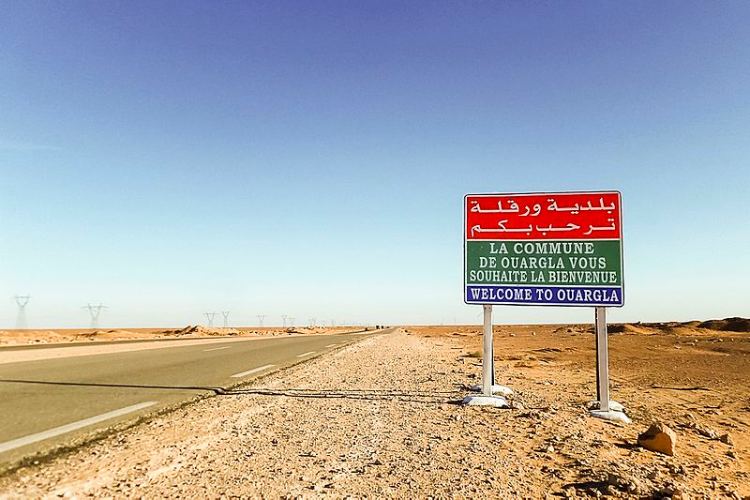  Ouargla lies in the Sahara Desert